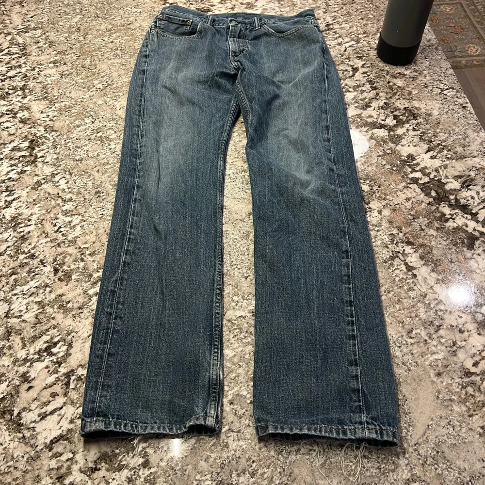 Levi's 505 Regular Fit‎ Straight Leg Jeans Blue Denim Vintage 2000s 32x34